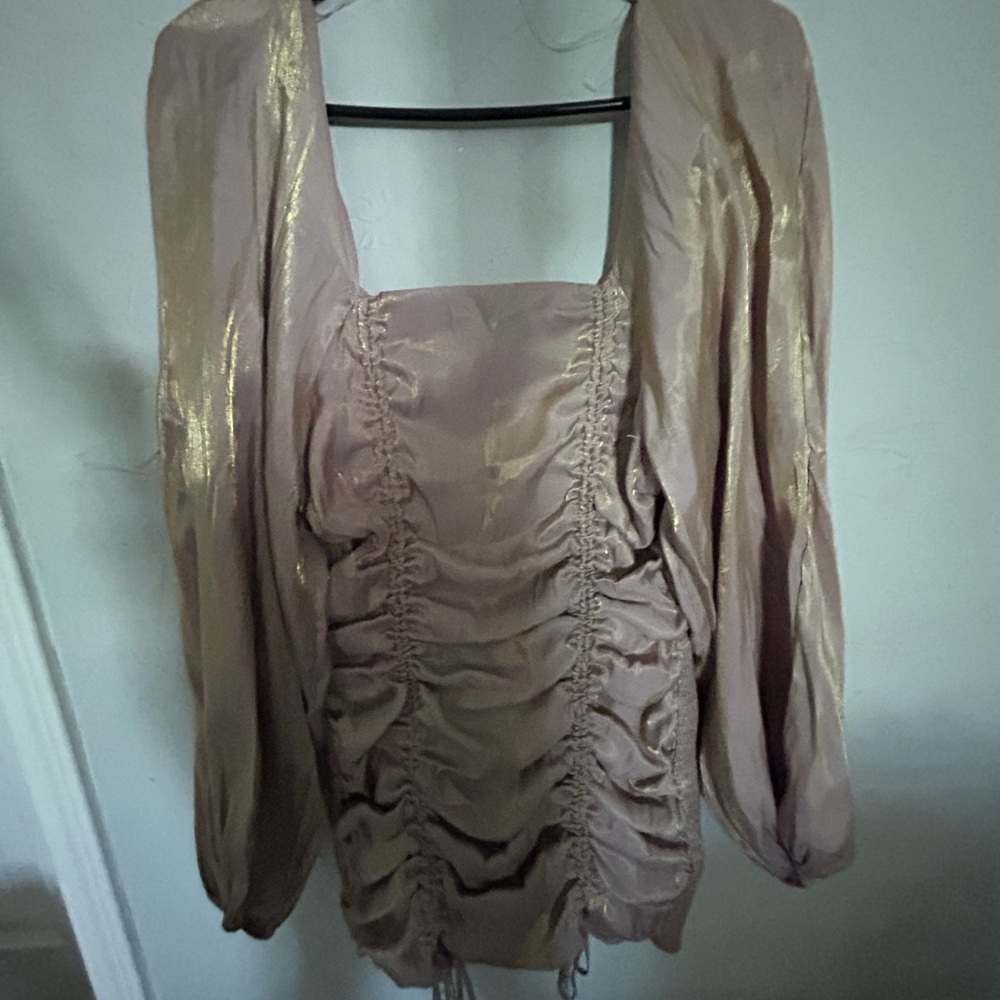 Elegant Ruched Long Sleeve Dress
